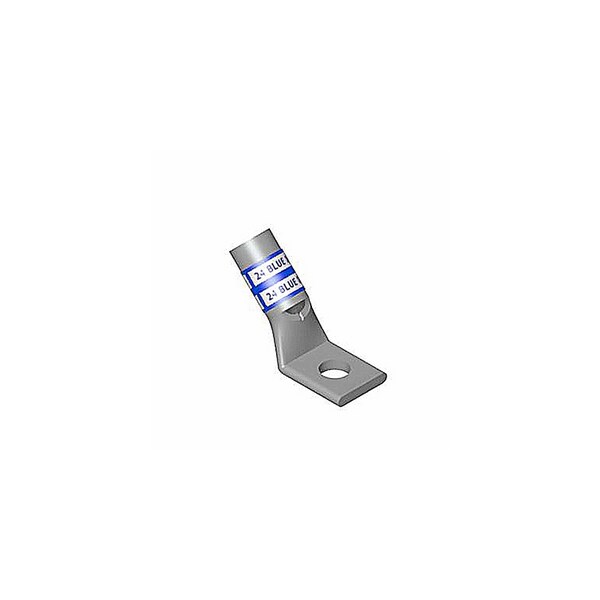 Thomas & Betts 1H LUG STD BRL 6 AWG TC 45DEG, 1/4" STUD BOTTOM STACK, W/PH BLUE 54105UFB